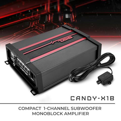 DS18 CANDY-X1B Car Amplifier - Class D, Monoblock, 1800 Watts Max, Digital, 1/2/4 Ohm, with Remote Subwoofer Level Controller - Compact Amplifier for Speakers in Car Audio System - Image 2