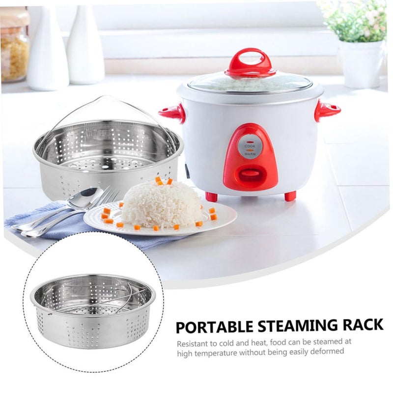 Stainless Steel Steamer Rack Plate with Handles for Buns Vegetables Fish Easy Clean - Image 4