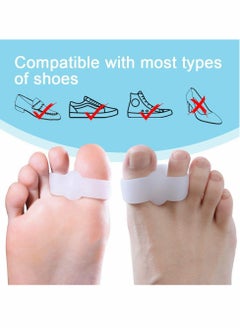 KASTWAVE 3 Pairs Toe Corrector Toe Separators for Overlapping Toes Silicone Bunion Corrector, Toe Separators with 2 Loops, Big Toe Space Suitable for Bunion and Overlap Toe 6 PCS  - Image 4