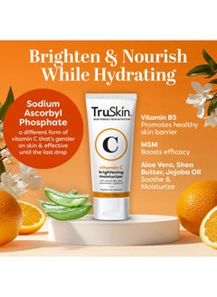 TruSkin TruSkin Vitamin C Face Moisturizer for Women - Brightening, Anti Aging, Hydrating, Skin Wrinkle Cream - Vitamin B5, Vitamin E, Jojoba Oil, Aloe Vera & Green Tea, 2 fl Oz  - Image 2