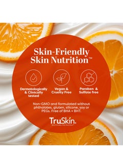 TruSkin TruSkin Vitamin C Face Moisturizer for Women - Brightening, Anti Aging, Hydrating, Skin Wrinkle Cream - Vitamin B5, Vitamin E, Jojoba Oil, Aloe Vera & Green Tea, 2 fl Oz  - Image 4