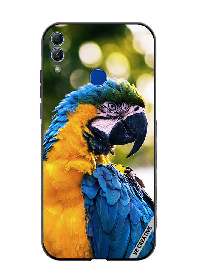 Protective Case Cover For Honor 10 Lite Yellow Blue Parrot Design Multicolour