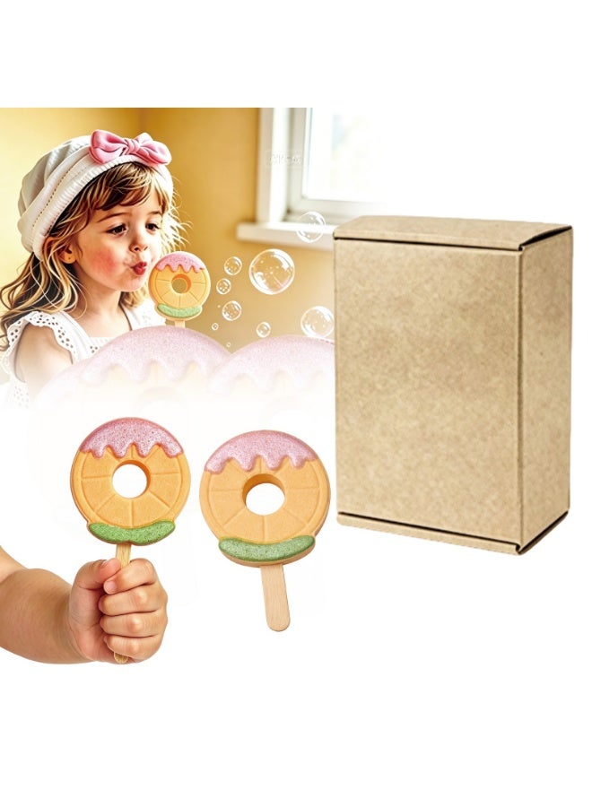 Donut Lollipop Bath Bombs (Orange) - Gentle and fragrant skincare for kids - Image 1