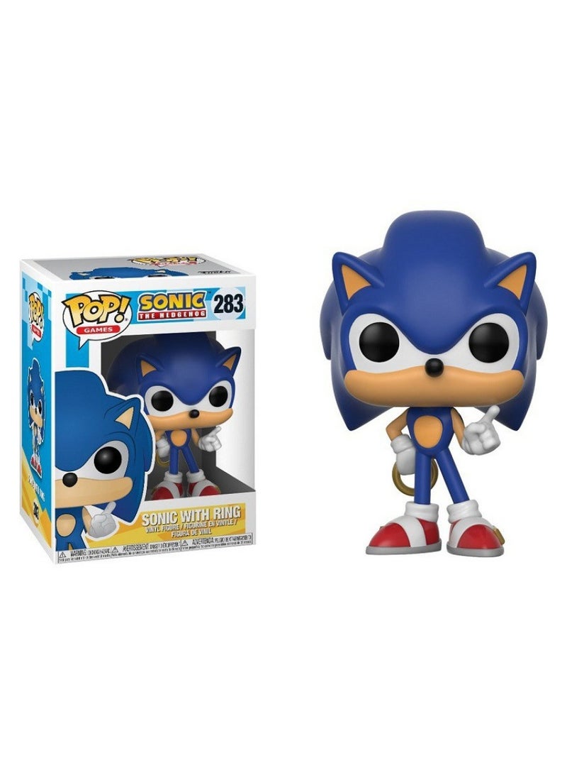 عام POP 283 سونيك القنفذ الشكل دمية زخرفة نموذج لعبة ، وتحيط بها الهدايا للجماهير والأصدقاء (10CM)