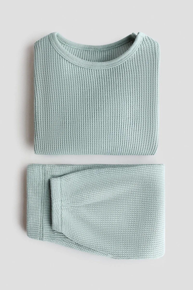 H&M 2-piece waffled cotton set