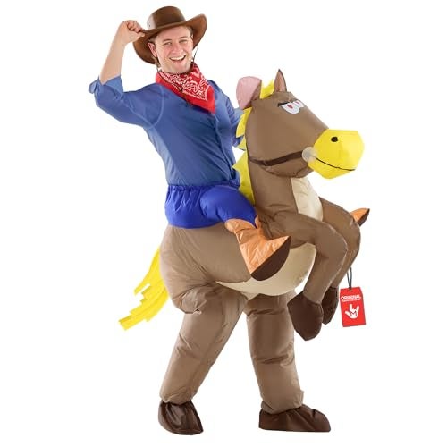 Morphsuits Morph Inflatable Horse Costume Adult, Blowup Riding Horse Costume, Halloween Costumes For Men, One Size - Image 1