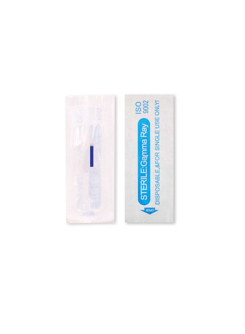 IOLITE Microblading 12 Prong Flat Double Rows IC12P1R SPMU NEEDLE size 22mm  one time use disposable blade Sterile packaged 12pcs - Image 2
