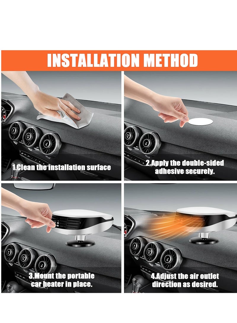 SYOSI High-Quality and Durable Construction: Our Portable Car Heater Defroster is crafted from robust ABS and heat-resistant materials, ensuring long-lasting durability. . - Image 4
