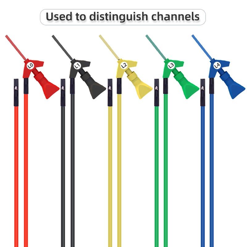 Goupchn 10PCS SMD IC Test Hook Clips with Silicone Jumper Wires Test Leads Kit for Logic Analyzer 5 Colors - Image 5