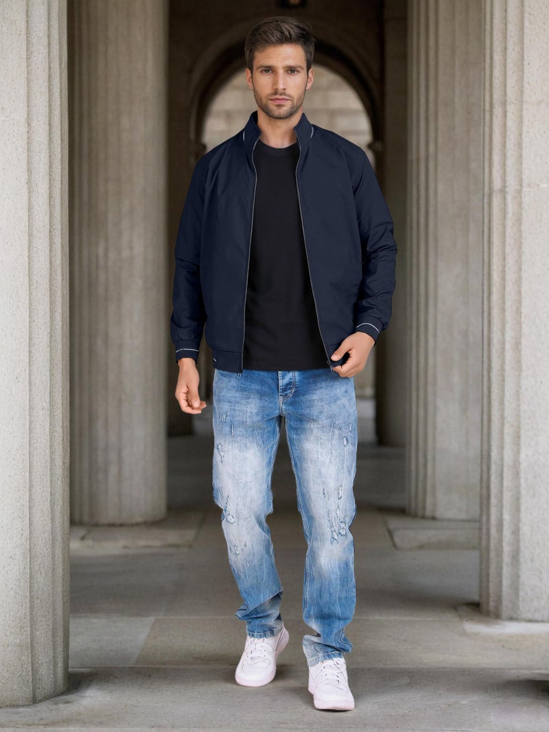 Celary Men's Bomber Jacket | Lightweight Casual Zip-Up Jacket | Stylish Slim Fit Outerwear for All Seasons - Image 2