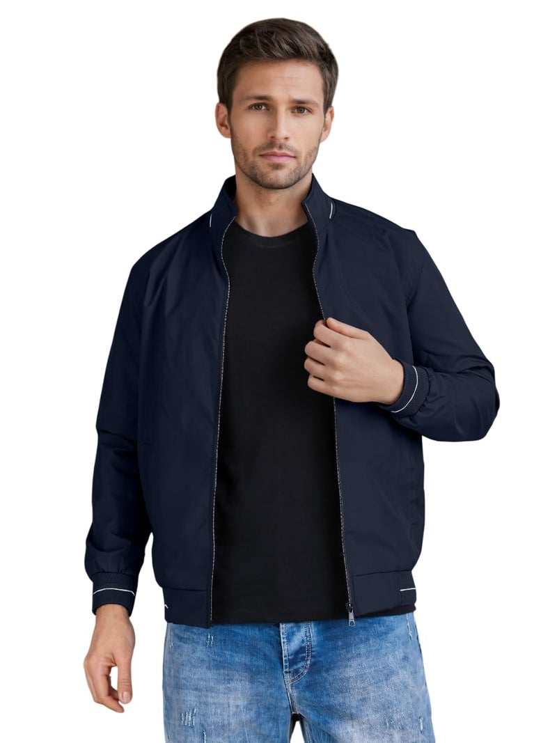 Celary Men's Bomber Jacket | Lightweight Casual Zip-Up Jacket | Stylish Slim Fit Outerwear for All Seasons - Image 1