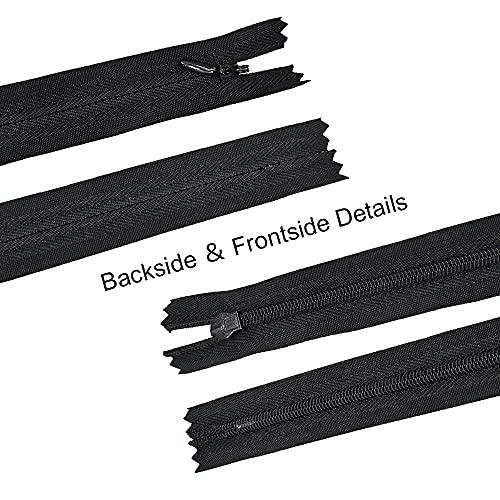 Renashed Nylon #3 Invisible Zippers 45pcs 21.5 Inch for Tailor Sewer Sewing Craft Crafter's Special Black - Image 5
