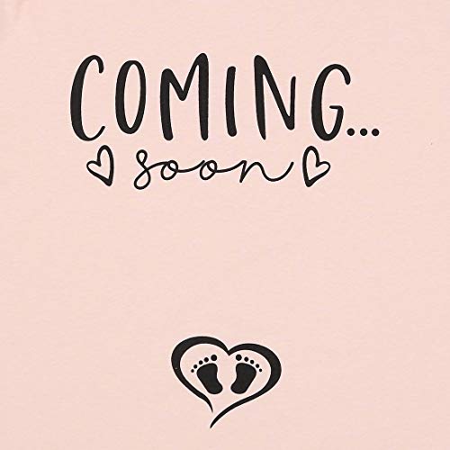 VILOVE Pregnancy Announcement Shirt Women Coming Soon T Shirt Pregnancy Mom to Be Gift Shirts New Mom Tee Shirt Pink - Image 4