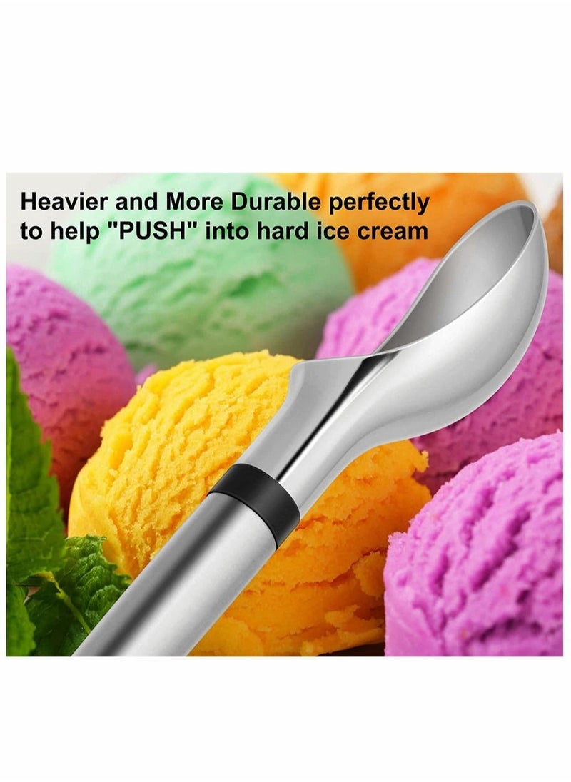Generic - Ice Cream Scoop, Stainless Steel Ice Cream Scooper, Ergonomic, Non-Stick, Anti-Freeze Kitchen Food Scoop Dishwasher Safe Ice Cream Spade for Ice Cream, Fruit, Mashed Potato, 22.3 cm - Image 1