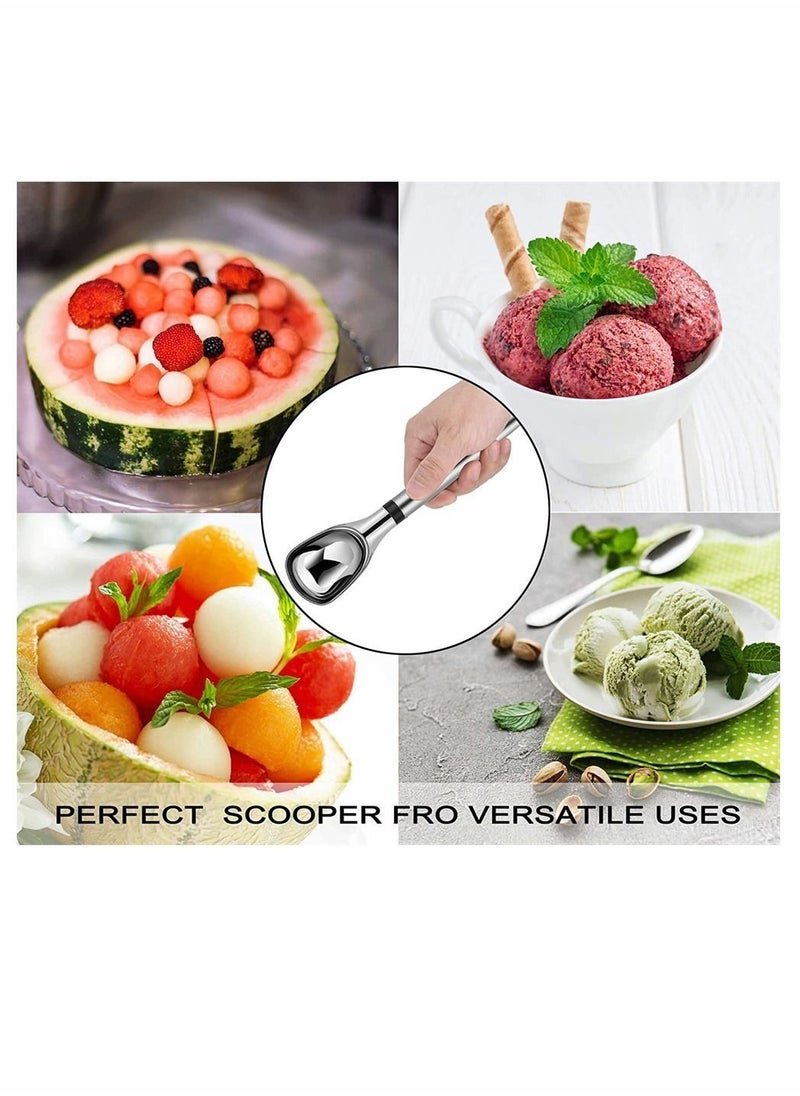 Generic - Ice Cream Scoop, Stainless Steel Ice Cream Scooper, Ergonomic, Non-Stick, Anti-Freeze Kitchen Food Scoop Dishwasher Safe Ice Cream Spade for Ice Cream, Fruit, Mashed Potato, 22.3 cm - Image 1