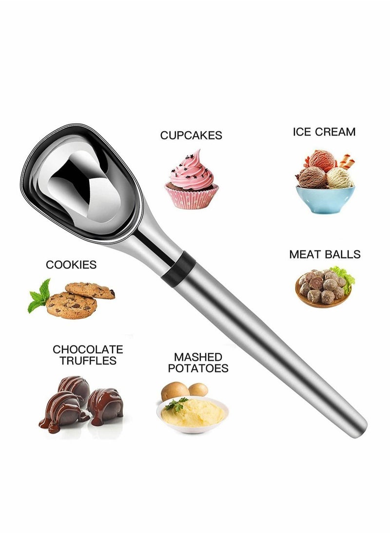 Generic - Ice Cream Scoop, Stainless Steel Ice Cream Scooper, Ergonomic, Non-Stick, Anti-Freeze Kitchen Food Scoop Dishwasher Safe Ice Cream Spade for Ice Cream, Fruit, Mashed Potato, 22.3 cm - Image 1