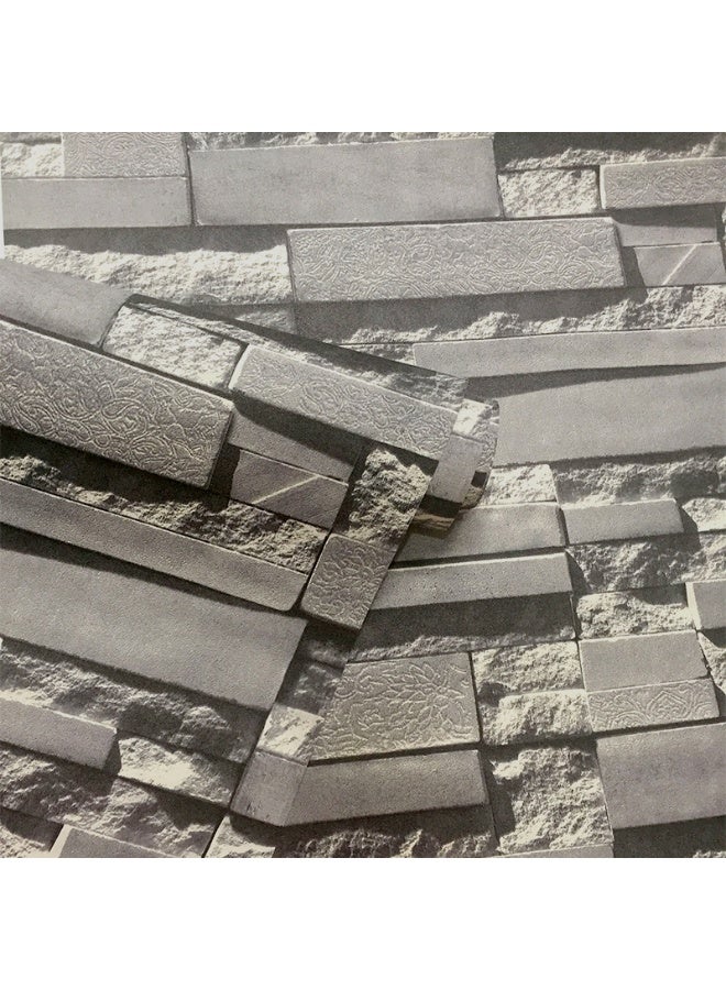 آنا خلفية مدفأة من الطوب البريطاني العتيق، ورق حائط PVC ذاتي اللصق ثلاثي الأبعاد - Image 1