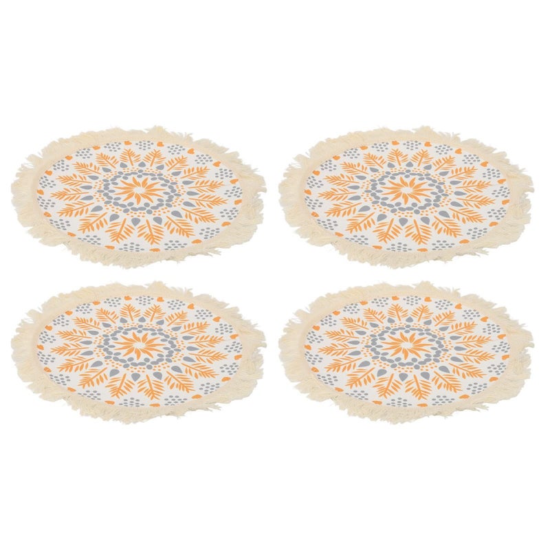Boho Photography Mat Set Of 4 With Tassel Design For Table Decor And DIY Wax - Image 3