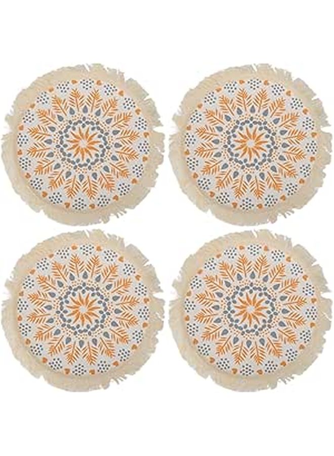 Boho Photography Mat Set Of 4 With Tassel Design For Table Decor And DIY Wax - Image 1