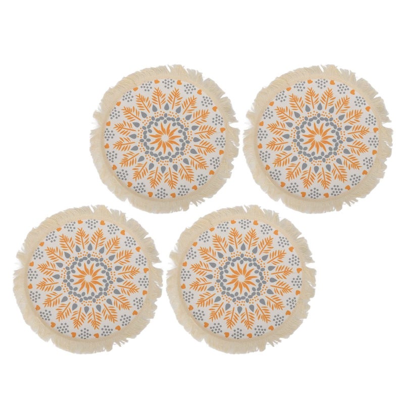 Boho Photography Mat Set Of 4 With Tassel Design For Table Decor And DIY Wax - Image 4