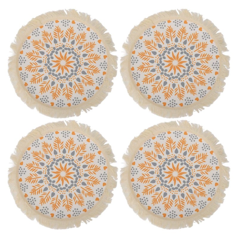 Boho Photography Mat Set Of 4 With Tassel Design For Table Decor And DIY Wax - Image 2
