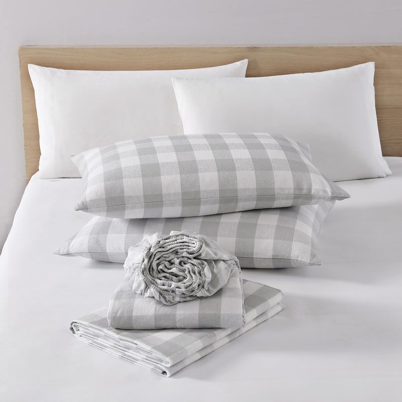 Eddie Bauer - Full Sheets, Cotton Flannel Bedding Set, Brushed For Extra Softness, Cozy Home Decor (Lakehouse Plaid, Full) - Image 5