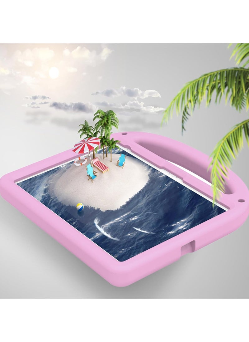 VKL - حافظة لجهاز iPad الجيل العاشر مقاس 10.9 بوصة موديل 2022، خفيفة الوزن ومتينة ومقاومة للصدمات من مادة إي في إيه مع مقبض/حامل/حزام كتف، وردي - Image 1