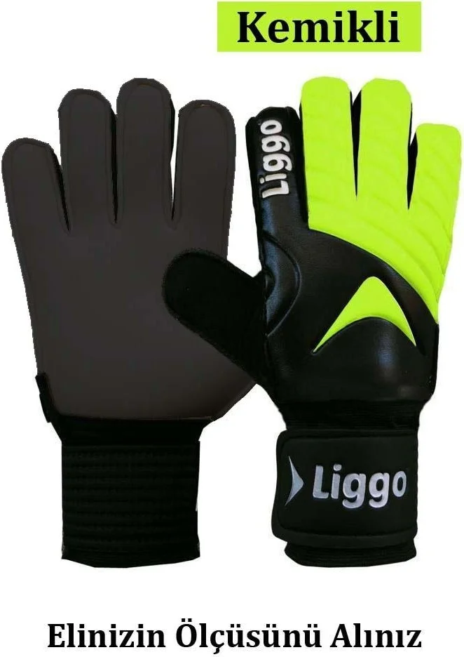 ليغو Plonjon Bone Goalkeeper Gloves with Wrist Bandage and Finger Support 7-8-9-10
