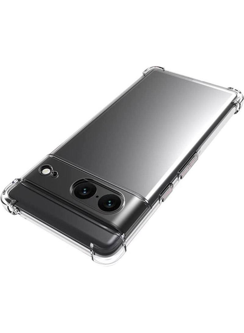 Rock Pow for Pixel 7 Case,Google 7 Case Clear Transparent Reinforced Corners TPU Shock-Absorption Flexible Cell Phone Cover for Google Pixel 7(Clear) - Image 4