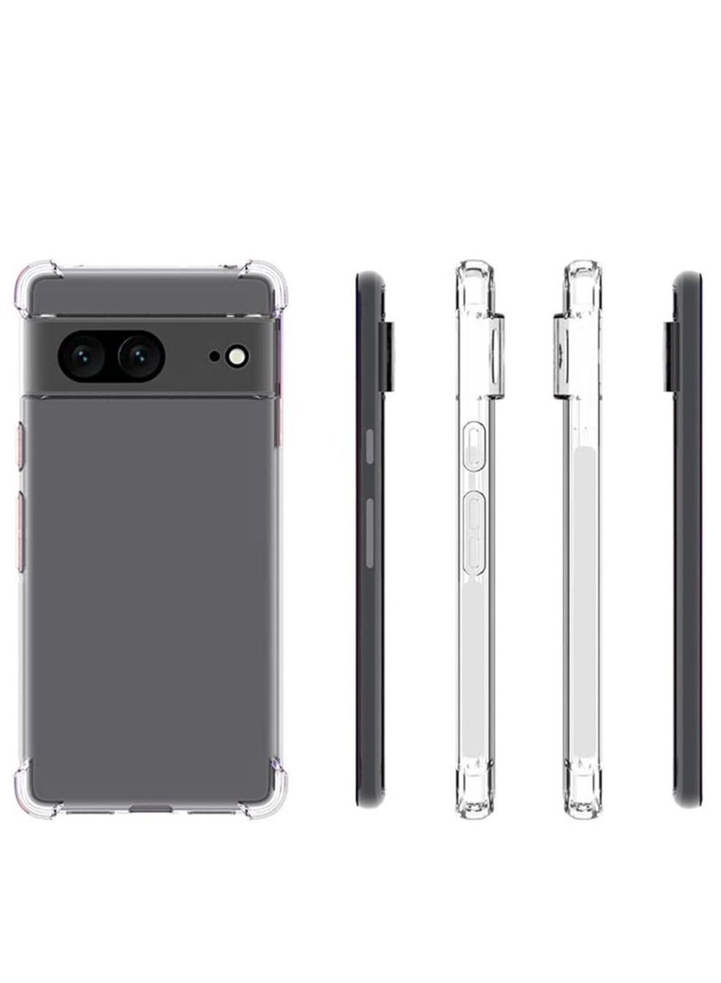 Rock Pow for Pixel 7 Case,Google 7 Case Clear Transparent Reinforced Corners TPU Shock-Absorption Flexible Cell Phone Cover for Google Pixel 7(Clear) - Image 2