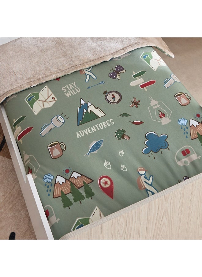 Home Box Adventurer Camping 2-Piece Toddler Comforter Set 100 X 140 Cm  - Image 1