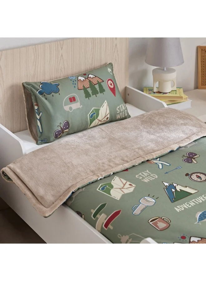 Home Box Adventurer Camping 2-Piece Toddler Comforter Set 100 X 140 Cm