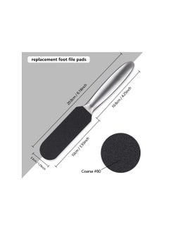 LA PERLA TECH  Pedi File Replacement for Reusable Stainless Steel Foot Rasp Handle, 10 Count -Black  - Image 2
