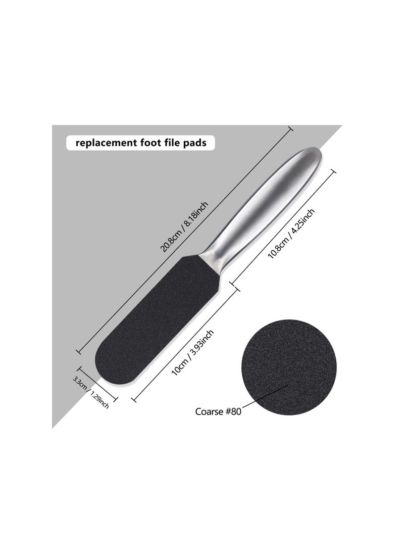 LA PERLA TECH  - Pedi File Replacement for Reusable Stainless Steel Foot Rasp Handle, 10 Count -Black - Image 1