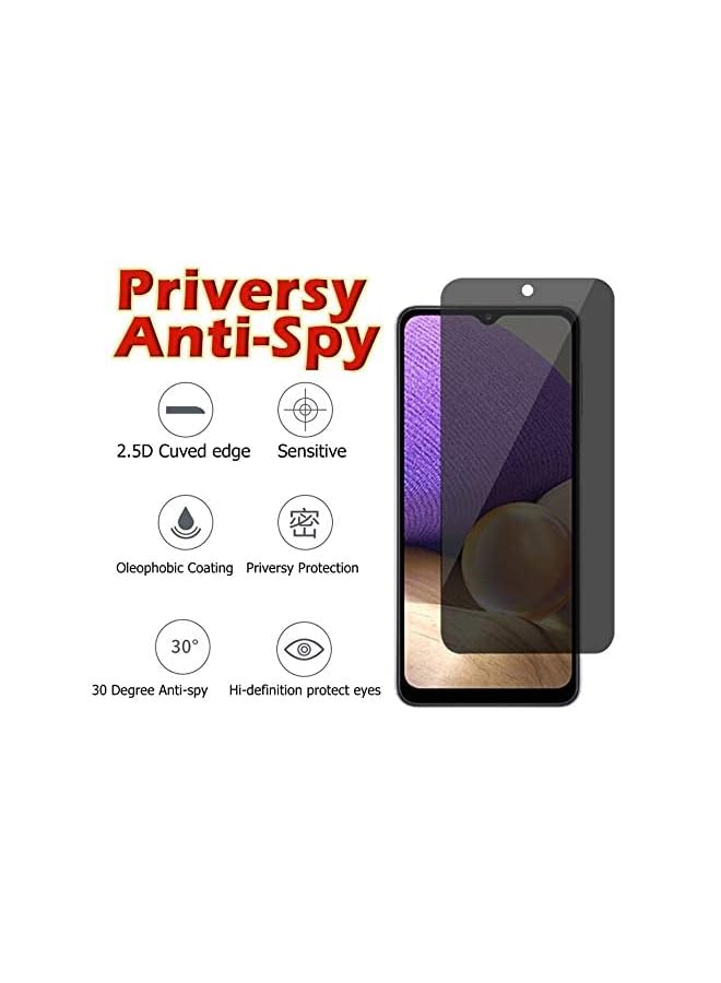 erorex Samsunggalaxy A32 5Ganti-Glare Privacy Screen Protector Tempered Glass [3D Touch][Case Friendly] Bubble Free - Image 2