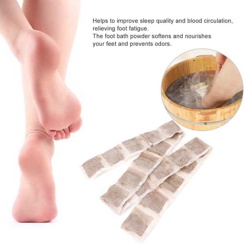 klarako Foot Bath Powder, Natural Plants Foot Bath Health Powder Promote Body Circulation Relieve Fatigue Chinese Herbal Foot Skin Health Care(Grass) - Image 4