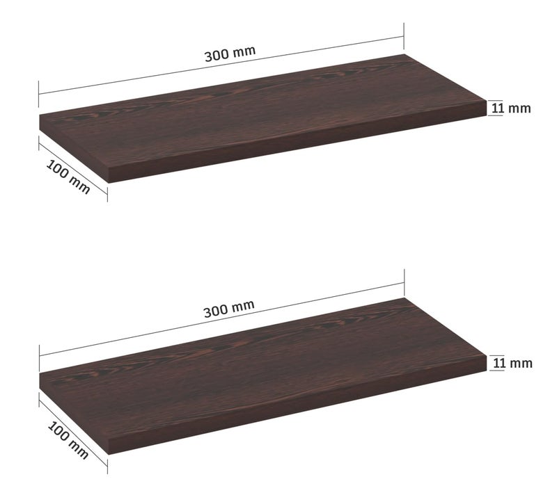 Captiver MDF Wood Wall Mount Decorative Shelf Stand 2 (Tier 2,10X30 CM, Wenge) Office Living Room Kitchen Décor Shelves Multipurpose Storage Organizer - Image 4