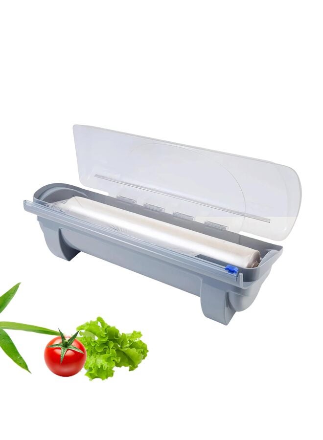 موزع أغشية التغليف، لفة واحدة من غلاف الطعام البلاستيكي وحامل رقائق الألومنيوم، قاطع منزلق، مطبخ مطعم خدمة الطعام شديد التحمل - Image 1