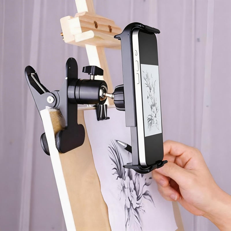 Universal Tablet Easel Holder with Clamp for Drawing Studio - Image 1