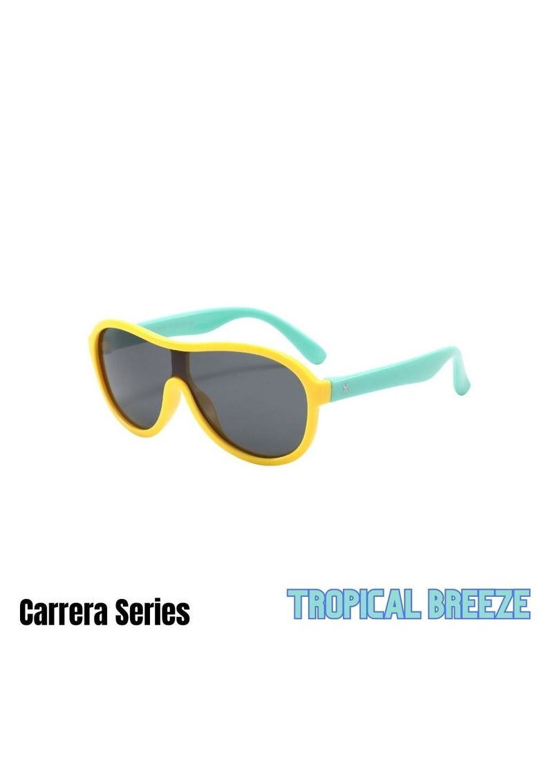 XPI Carrera Series – Tropical Breeze Kids Sunglasses - Polarized - 100% UV Protection  - Image 4