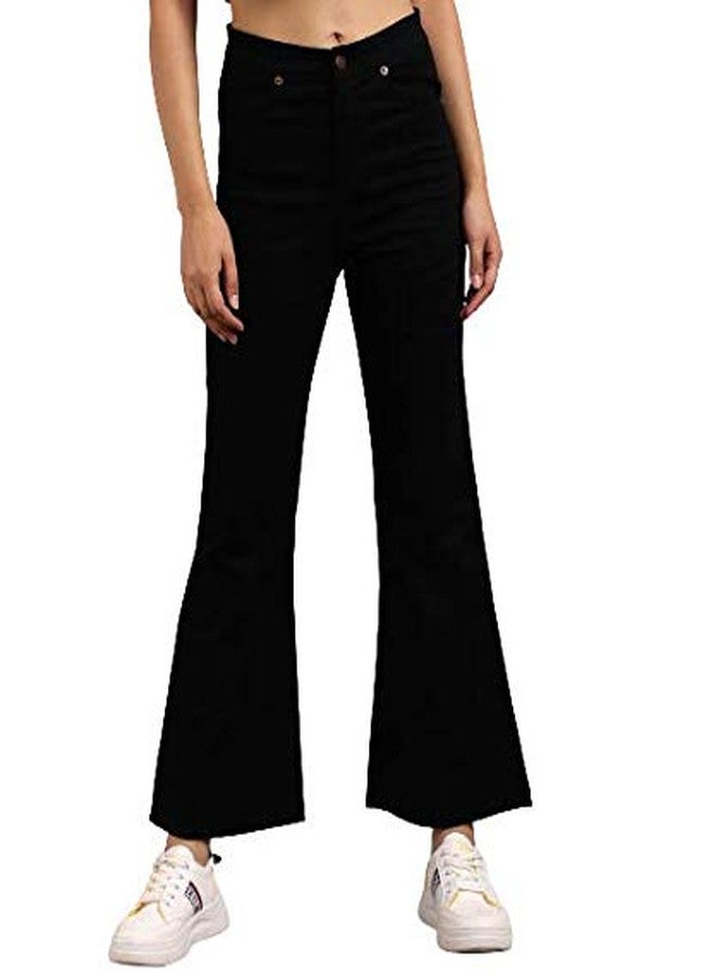 KOTTY Women Cotton Lycra High Rise Jeans (Black,28) - Image 1