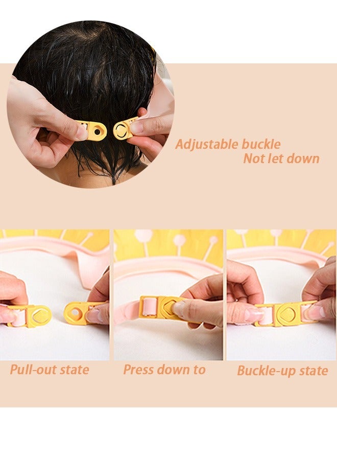 Adjustable Baby Shower Cap, Lovely Crown Shape Soft Waterproof Bathing Hat, Protect Your Baby's Eyes and Ear (Yellow) - Image 4