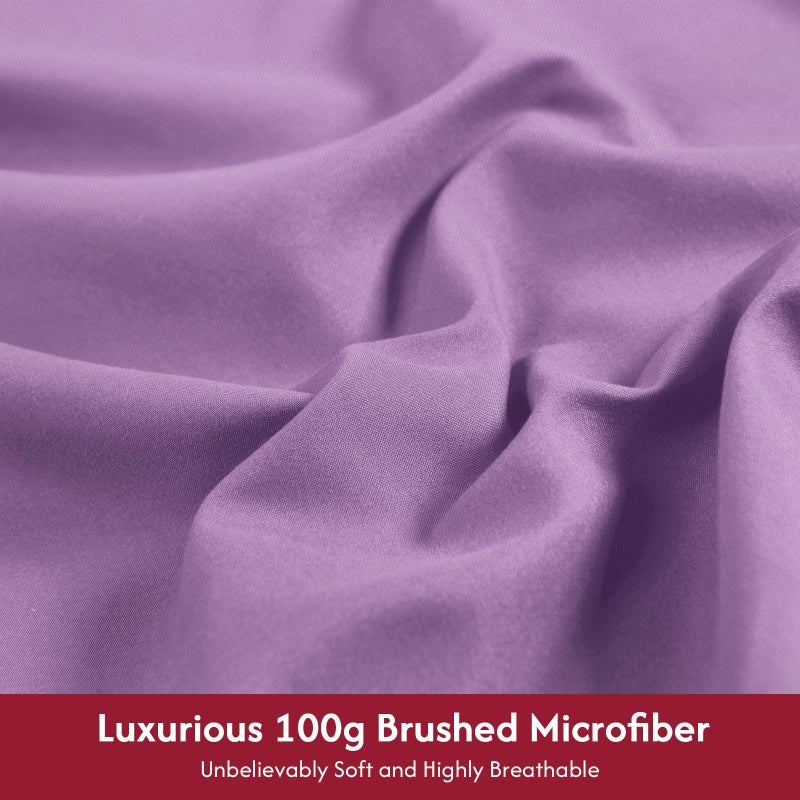 LONAVA California King Size Sheet Set - 6 Piece Hotel Luxury Wrinkle-Free Microfiber Sheet  Oeko-TEX Certified  Breathable & Elastic  16"" Deep Pockets  Violet - Image 2