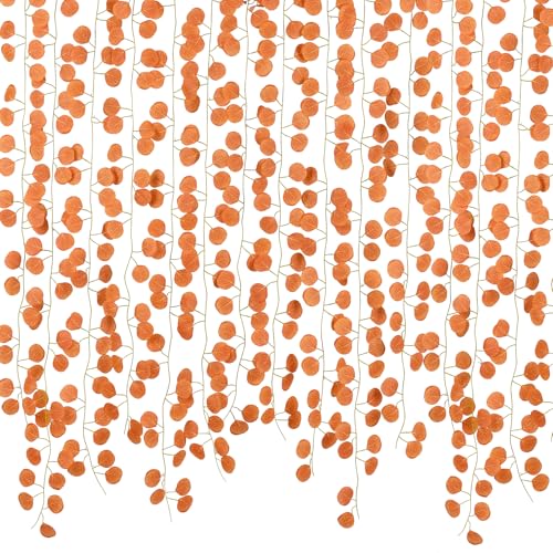 DearHouse 86 Feet 12 Strands Artificial Eucalyptus Leaf Plants Fall Garland Vine Hanging Eucalyptus Garland Thanksgiving Decor for Home Kitchen Wedding Wall Decor - Image 1