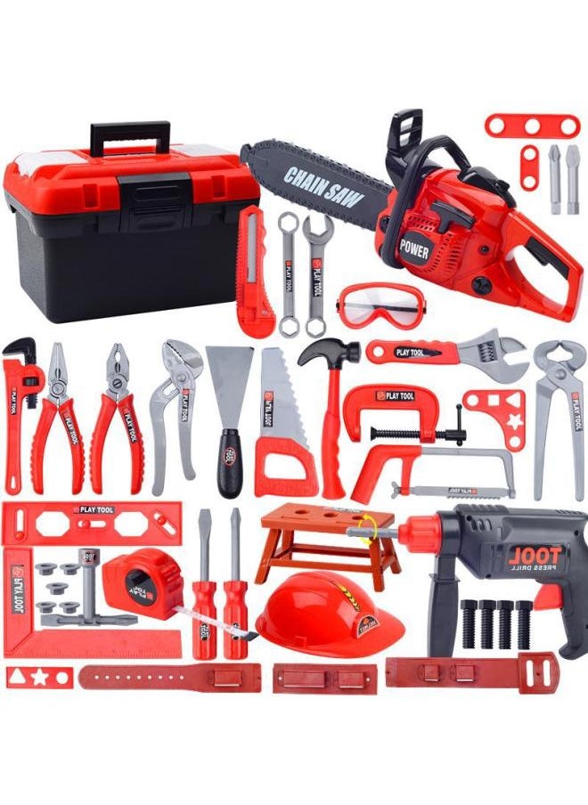 Generic - Wawa Home Area Material Layout Small Class Kindergarten Middle Class Children's Toolbox Suit Boy Screwdriver Toy-Color:Light Gray Electric Flashlight-Specification:Standard - Image 1