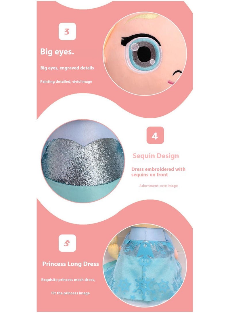 general دمية الأميرة إلسا المحشوة المجمدة هدية مثالية للأطفال والبالغين - Image 3