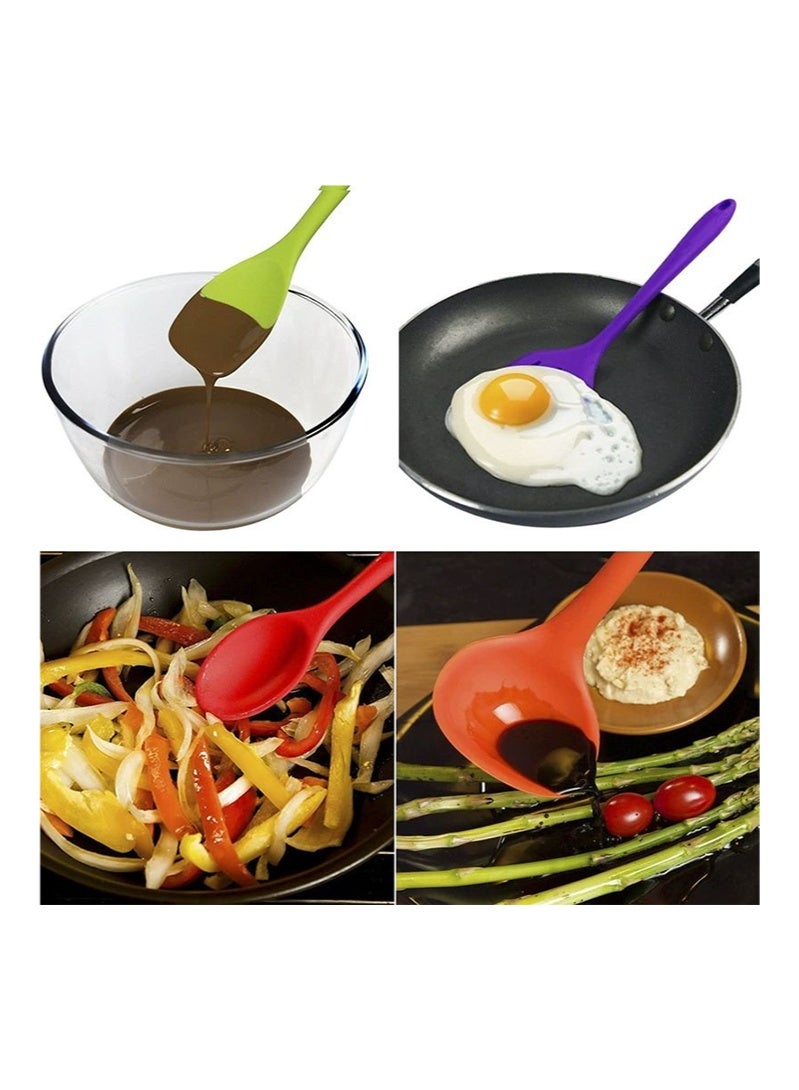 مجموعة أدوات المطبخ سيليكون الملونة 10 قطعة - Image 4