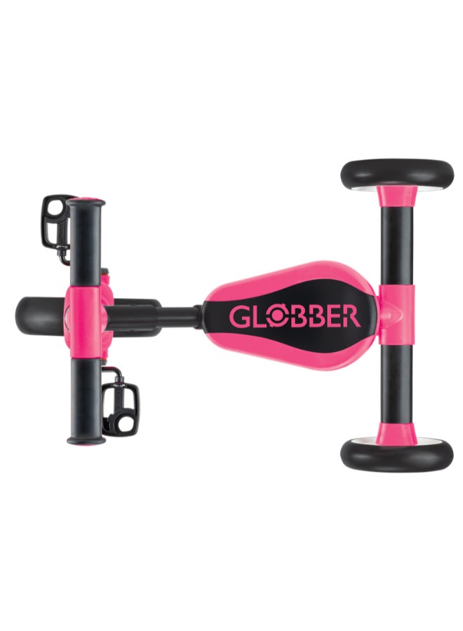 GLOBBER دراجة توازن للأطفال 2 في 1 قابلة للتعديل - دراجة ركوب قابلة للتحويل - وردي فوشيا - Image 5