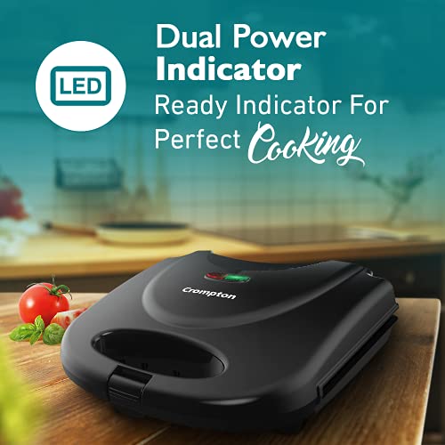 Crompton InstaServe Grill 800 Watts Sandwich Maker with Powerful Heating element (Black) - Image 5