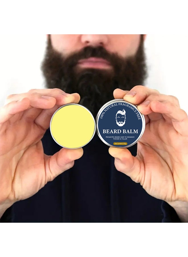 Beard Balm for Men, Strengthens & Softens Beards, Leave in Conditioner Wax for Men, Fast Absorbing, Reduces Itch, Healthy Nourishing - 50g - Image 4
